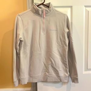 Vineyard Vines XS gray crewneck with pink accents.